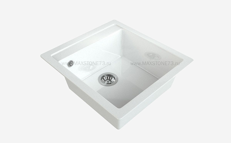 MAXSTONE Мойка глянцевая MS-10 (белый снег) 505*460*215
